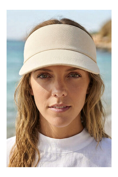 LC Waikiki Two Mt Shop Quality Marina Ecru Plain Women's Cap Hat
