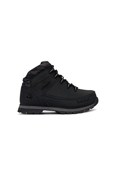 Timberland EURO SPRINT MID LACE UP BOOT Çocuk Outdoor Botu TB0A5SRAEJT1 Siyah