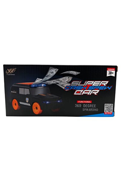 OEM Super Cash Spew Car – 21x10 cm, 360° Spin, Lights and Sounds