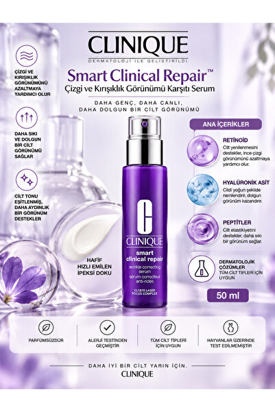 Clinique Smart Clinical Repair 50 ml – İnce Çizgi ve Kırışıklık Görünümü Karş...