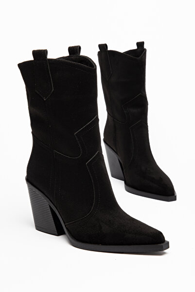 MS SUGAR SHOES Γυναικείες μπότες καουμπόι με μυτερή μύτη και χοντρό τακούνι W...