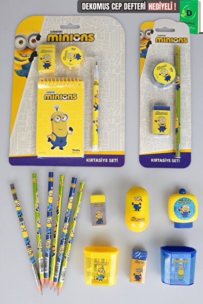 Minions Licensed Minions 19 Piece Stationery Set Notepad, Pencil, Eraser, Pen...