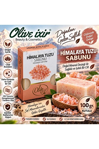 olive ixir 100 gr. Kutulu Doğal Himalaya Tuzu Sabunu