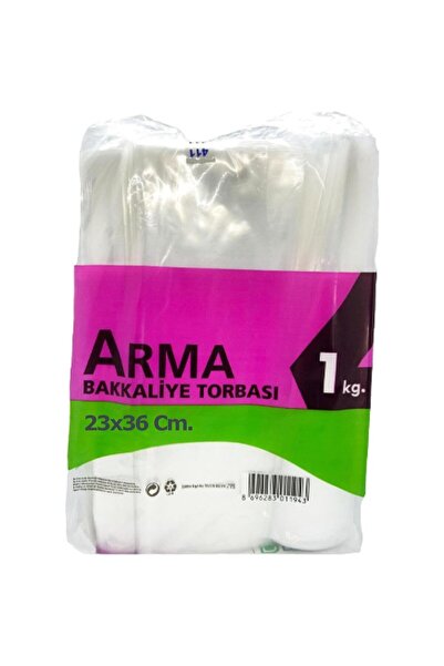 Naksan Arma Şeffaf Naylon 2 Lik 23X36 Cm. Bakkaliye Poşeti Torbası - 1 Kg. - Ort. 190 Adet - 1 Paket