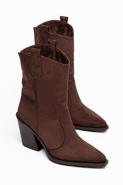 MS SUGAR SHOES Γυναικείες μπότες καουμπόι με μυτερή μύτη και χοντρό τακούνι W...