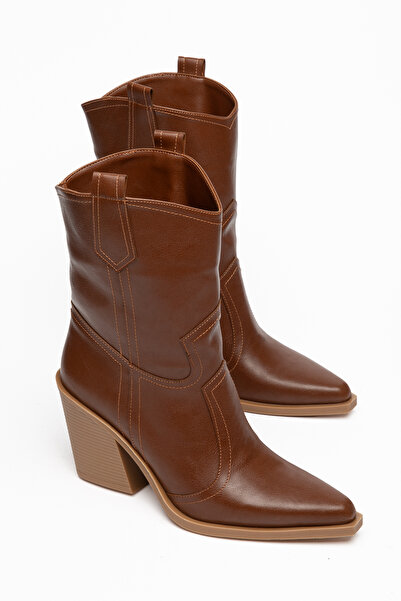 MS SUGAR SHOES Γυναικείες μπότες καουμπόι με μυτερή μύτη και χοντρό τακούνι W...