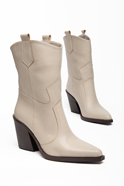 MS SUGAR SHOES Γυναικείες μπότες καουμπόι με μυτερή μύτη και χοντρό τακούνι W...