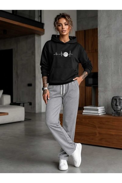 clothes 33 ΦΟΡΜΑ ΜΕ ΚΟΥΚΟΥΛΑ ΣΕΤ 2 ΤΕΜΑΧΙΩΝ ΧΕΙΜΕΡΙΝΟ ΚΟΜΠΙΝΕΖΙΟ ΜΕ ΣΤΡΙΦΤΟ Σ...
