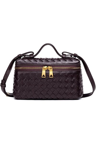 GENERAL Women’s Woven Square Box Shoulder Crossbody Bags Trendy Satchel Mini ...