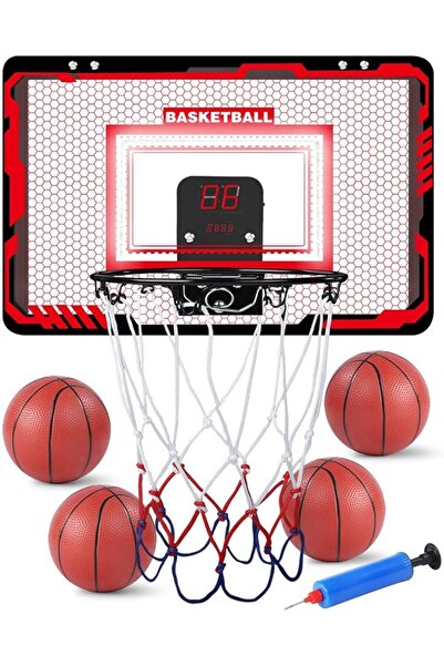 GENERAL Indoor Basketball Hoop Set with 4 Balls for Kids and Adults - Profess...