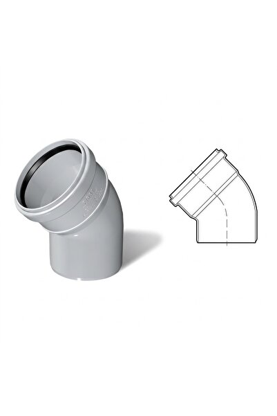 FIRAT Pvc Dublex Açık Dirsek 45 1 Adet 50mm