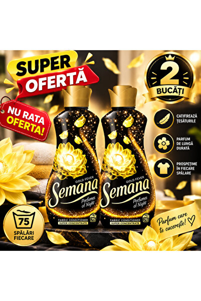 Semana Προωθητικό Πακέτο 2 x Gold Fever – Υπερσυμπυκνωμένο Μαλακτικό Ρούχων, ...