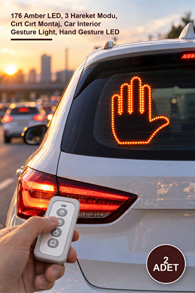 Yenilig 2 Pieces Hand-Designed Remote Controlled In-Car Leds – 176 Amber Leds...