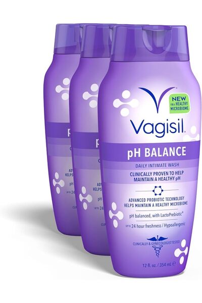 Vagisil غسول يومي للمنطقة الحساسة للنساء، متوازن الحموضة، معتمد من أطباء النس...