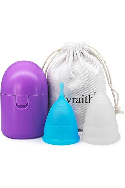 Syraith Menstrual Cup - Reusable Period Cup Large and Small 2 Pack, Comfortab...