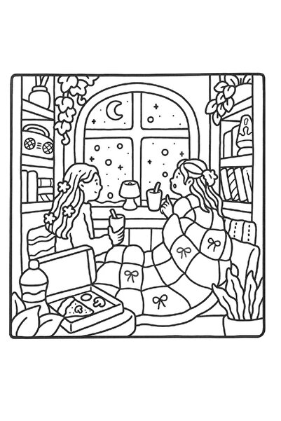 COZY RELAXATION Cozy Girls. Descoperă noua carte de colorat pentru relaxare din colectia recent apărută pe piața din România!