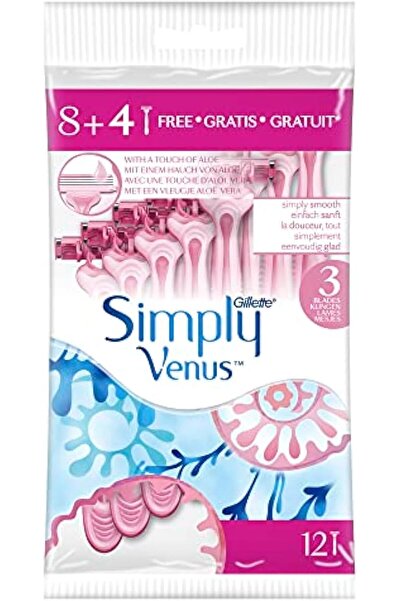 Gillette Venus Gillette Simple VenUS Shaver 3 Pink Bag 8 + 4 Bead