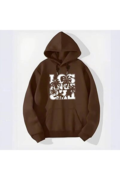 JANTIL MODA Hanorac unisex oversize cu glugă, imprimat cu 3 fire, cu buzunar ...