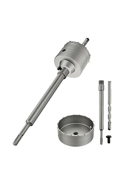 PRO707 Pro7 80mm Concrete Hole Saw Set - 110mm SDS Plus Shank Extension Rod w...