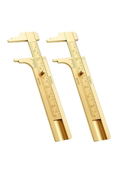 TERRIFI Pocket Caliper, 80mm Brass Vernier Caliper Measuring Tool with Double...