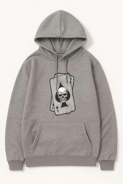 JANTIL MODA Unisex Oversize Φούτερ με κουκούλα και τσέπη καγκουρό, με στάμπα ...