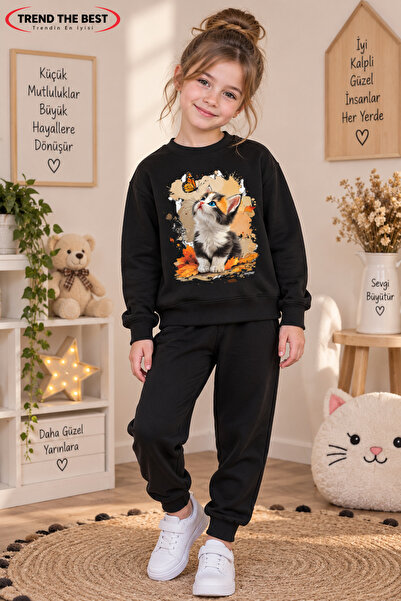 TREND THE BEST Trendin En İyisi Trening negru unisex pentru iarnă, pentru fet...