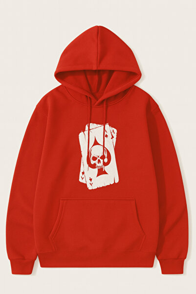 JANTIL MODA Unisex Oversize Φούτερ με κουκούλα και τσέπη καγκουρό, με στάμπα ...