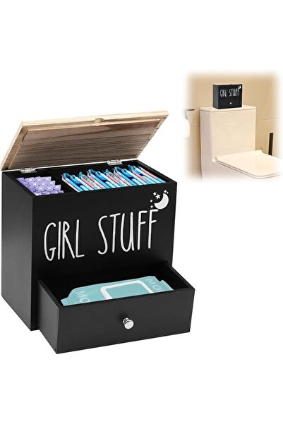 Yelajoy Tampon Holder for Bathroom, Feminine Product Organizer with Lid and D...