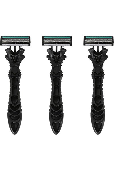 Lawazim 6-Blade Men's Disposable Razors - Pack of 3 - Disposable Men's Shavin...