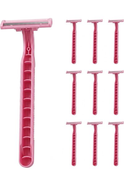 Lawazim Disposable Razors - Pack of 10 - Dual Blade Disposable Shaving Razors...