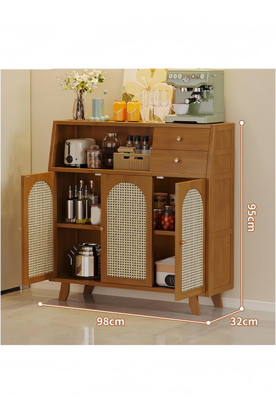 GGEROU Kitchen Pantry Storage Cabinet with Drawer Freestanding Pantry Cabinets Sideboard Wood Storage Cabinet Small Entryway Accent Cabinet White