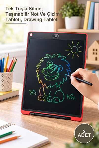 Yenilig قطعتان من أجهزة التابلت الملونة للكتابة والرسم بشاشة LCD مقاس 12 بوصة...