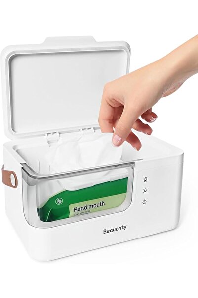 Beauenty جهاز تدفئة مناديل الأطفال للاستخدام في السيارة والمنزل - تحكم في درج...