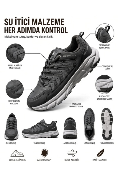 McDark Men's Trekking Sports Shoes Water Repellent Breathable Ultra Light Sol...