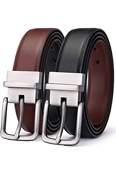 K&H Pet Products حزام رجالي من KH، حزام جلد بوليانت قابل للعكس بعرض 1.25 بوصة...