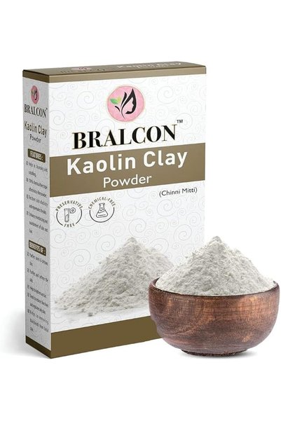 BRALCON مسحوق طين الكاولين - 100 جرام |   قناع للوجه، للعناية بالبشرة |   طين...