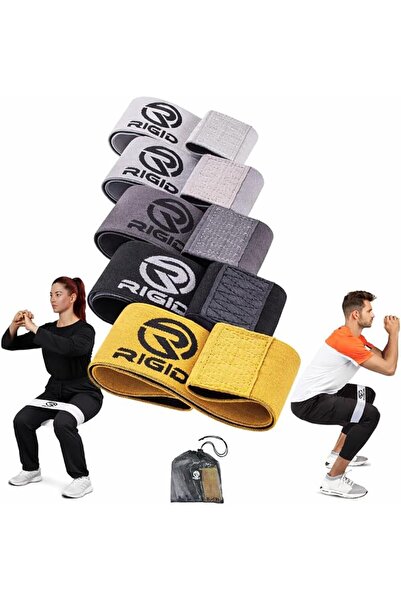 RIGID FITNESS أربطة تمارين مضادة للانزلاق للنساء والرجال، أربطة تمارين للوركي...