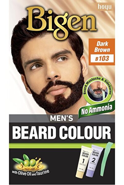 Bigen Beard صبغة لحية للرجال من بيجن بدون أمونيا - بني داكن B103