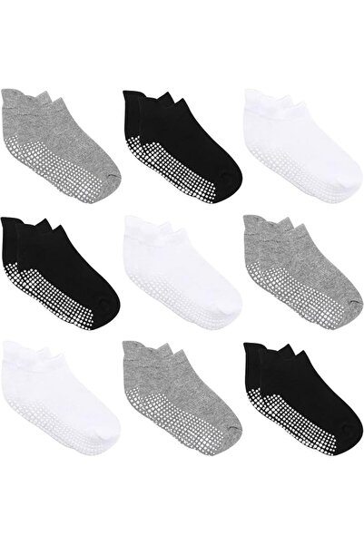 AMOR Baby Non Slip Grip Ankle Socks with Non Skid Soles for Infants Toddlers ...