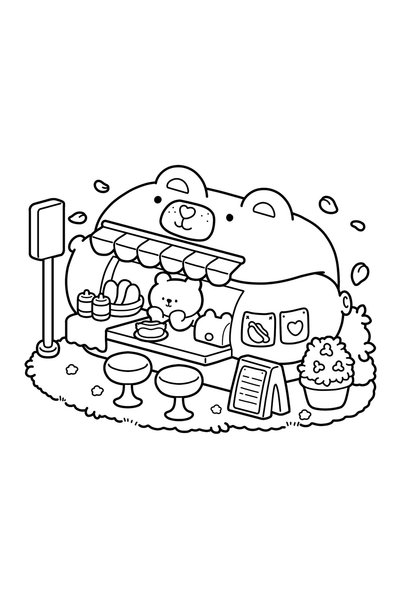Cotomag Carte de Colorat Cozy Space – Cute Spaces, Happy Places, pentru Copii și Adulți, 37 Ilustrații, 80 Pagini, Format Pătrat 21 × 21 cm,