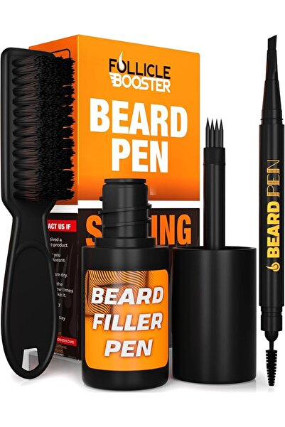 FOLLICLE BOOSTER طقم تعبئة وتصفيف اللحية للرجال - مجموعة تعبئة 3 في 1 مع شوكة...