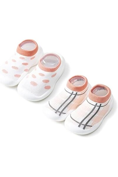 GENERAL 2 Pairs Baby First Walking Shoes, Non-Slip Toddler Sock Shoes, Girls ...