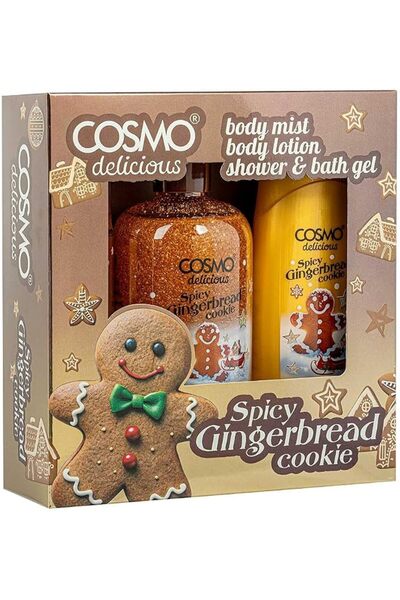 CD Cosmo Designs مجموعة هدايا كوسمو للعناية بالبشرة من 3 قطع برائحة كعكة الزن...