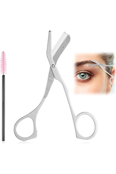 Yelajoy Eyebrow Scissors,with Comb,Stainless Steels Eyebrow Trimmer Scissors ...