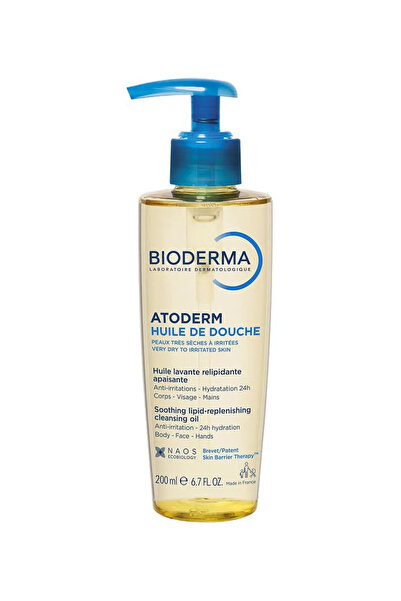 Bioderma Atoderm Shower Oil, 200mL - Soothing, Hydrating Skin Barrier Protect...