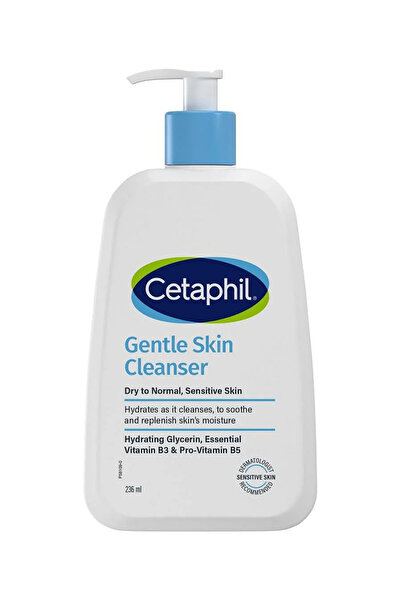Cetaphil منظف لطيف للبشرة 236 مل - غسول للوجه خالٍ من الصابون وغير مسبب للرؤو...