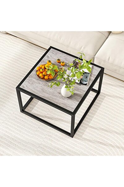 HOMERECOMMEND Coffee Table Small Square Coffee Tables Simple Modern Center Ta...