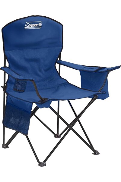 Coleman Portable Camping Chair with 4-Can Cooler, Fully Cushioned Seat and Ba...