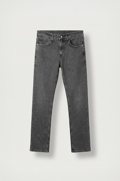 ablukaonline Men's Regular Fit Basic Jean Trousers Gray