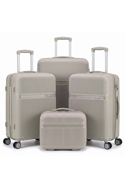 Dubai Power 4 Pcs PP Luggage Set 14/20/24/28 Inch with Cosmetic Case, TSA Loc...
